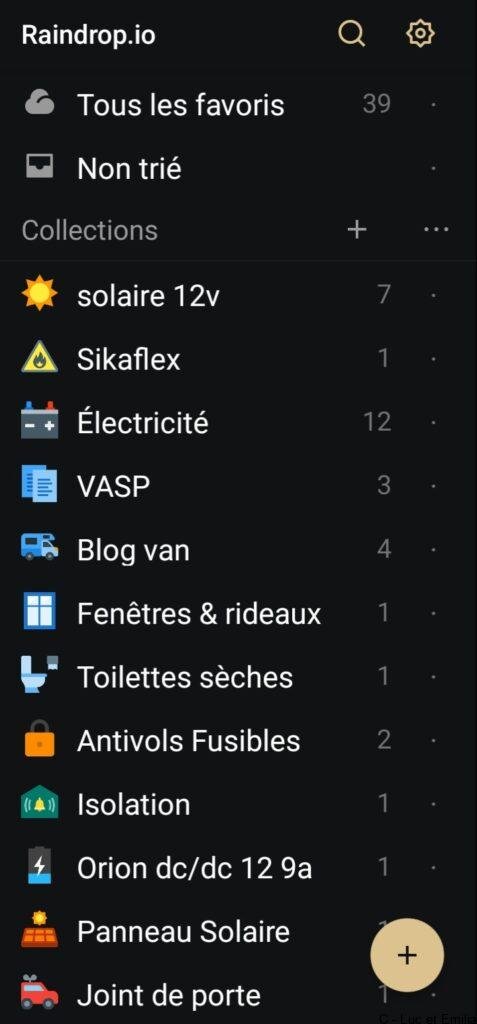 Capture d'écran de l'application RainDrop pour Smartphone